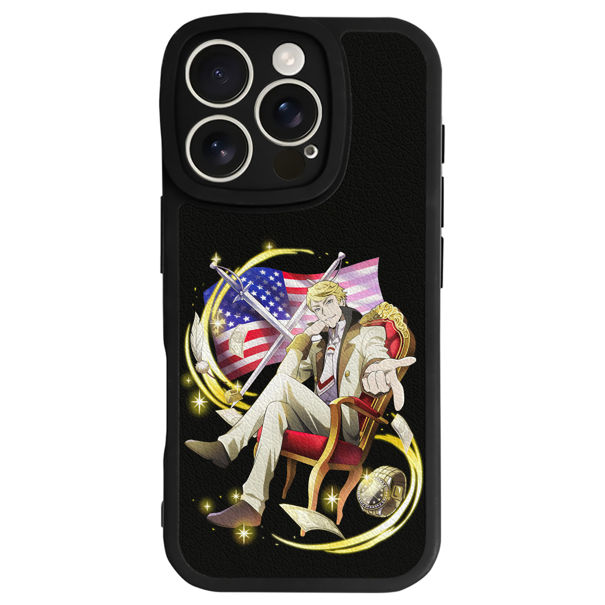 （画像用） 文豪ストレイドッグス Bungo Stray Dogs 【iPhone 16シリーズ対応】シリコンスマホケース（レザー調） 材質：シリコン